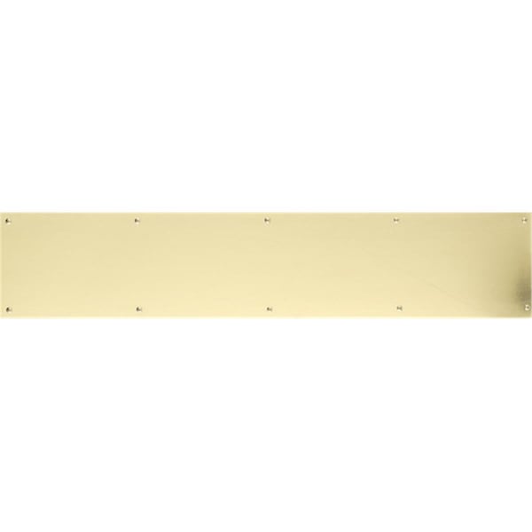 Brass Accents 8 in. x 30 in. Kick Plate Lifetime Polished Brass Adhesive Mount A09-P0830-PVDADH - main